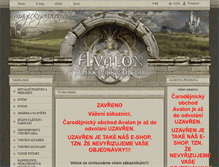Tablet Screenshot of magickyavalon.cz